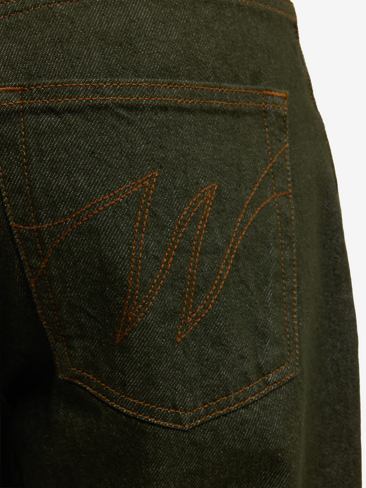 Le pantalon regular en denim vert
