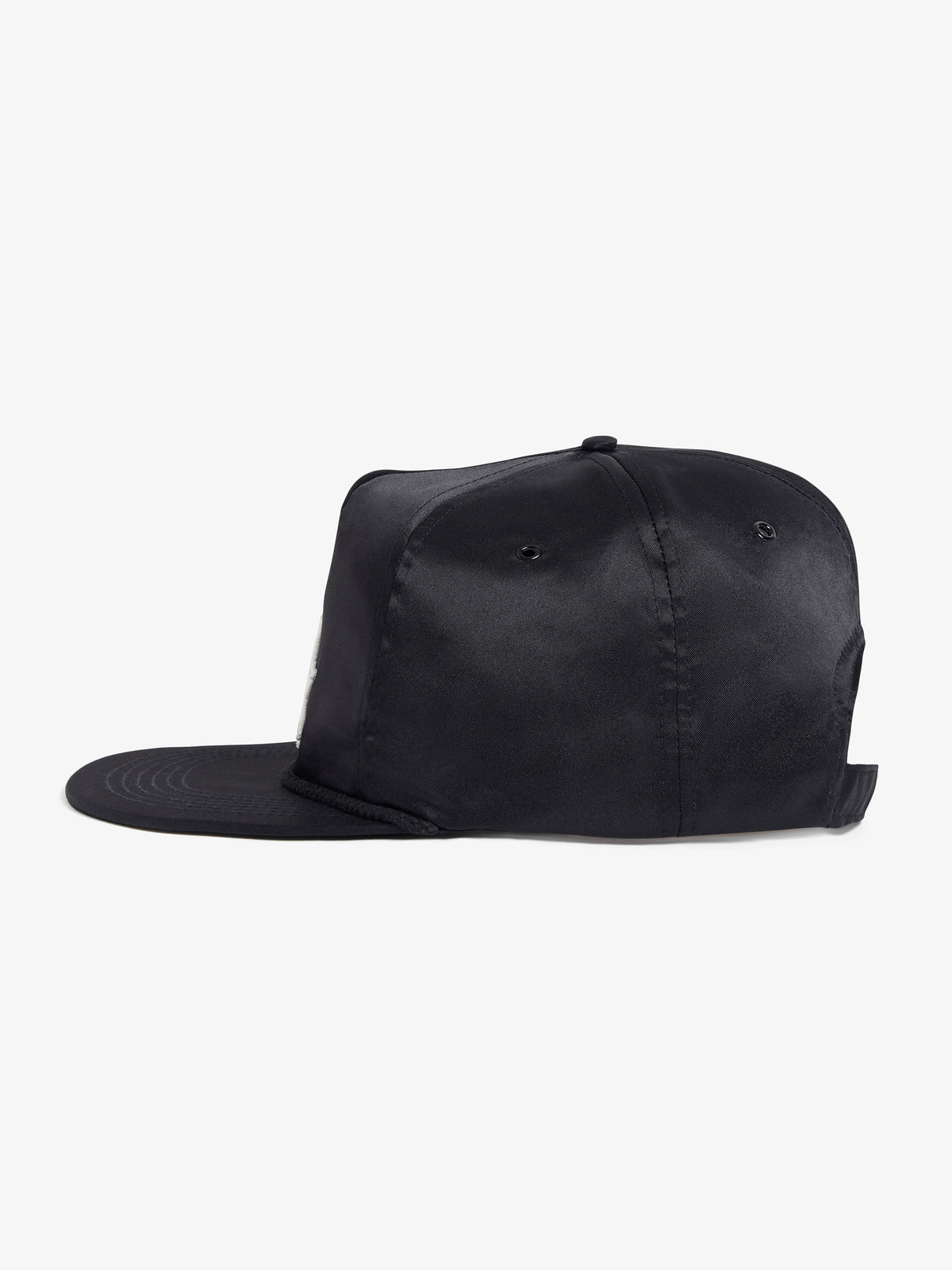 The Signature cap in black satin