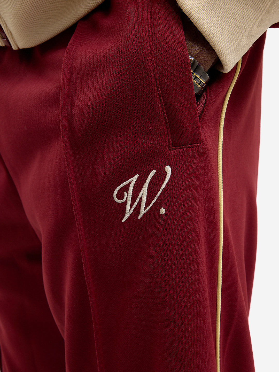 Le pantalon de jogging Signature bordeaux