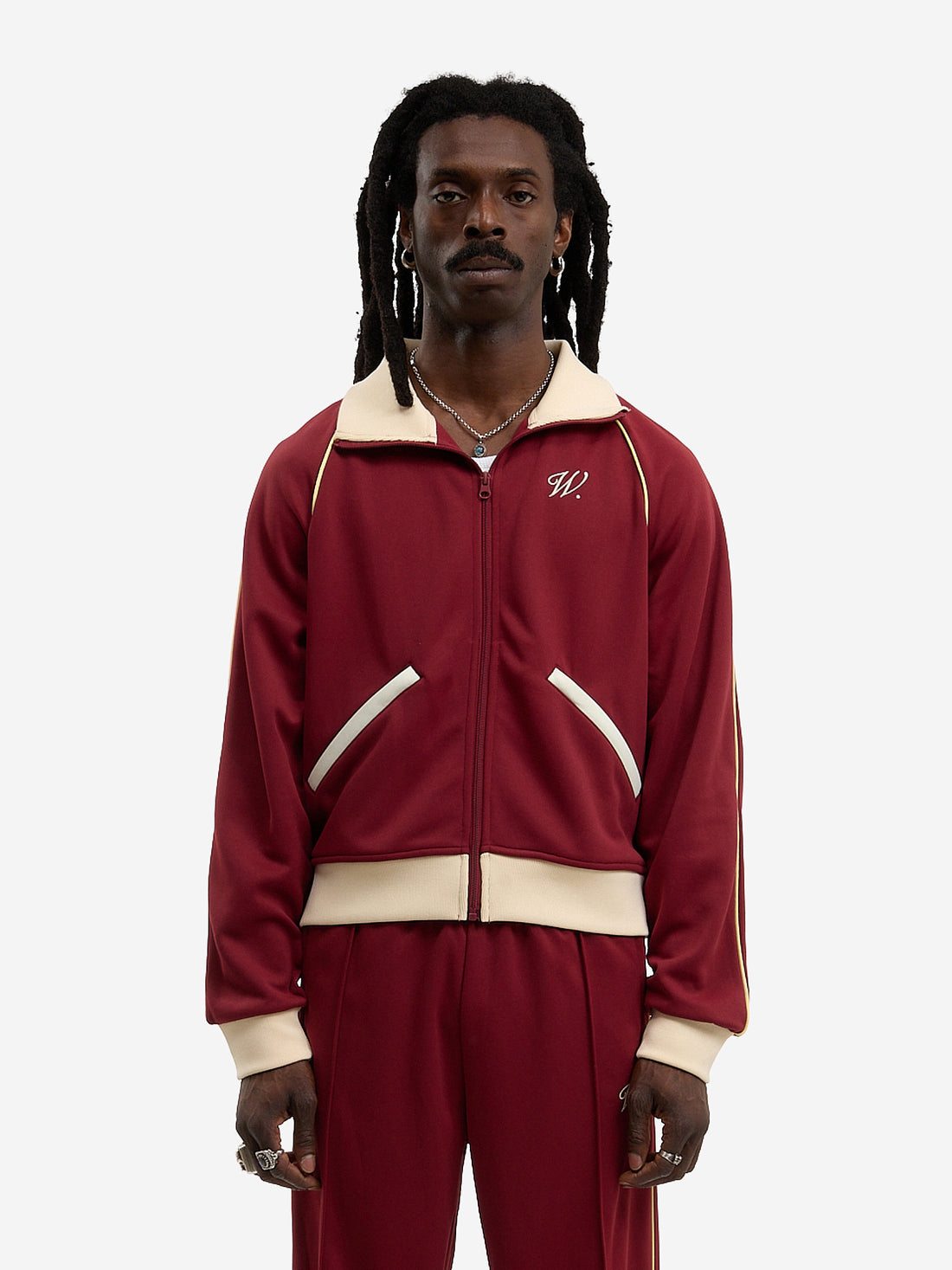 The Signature burgundy jogging jacket