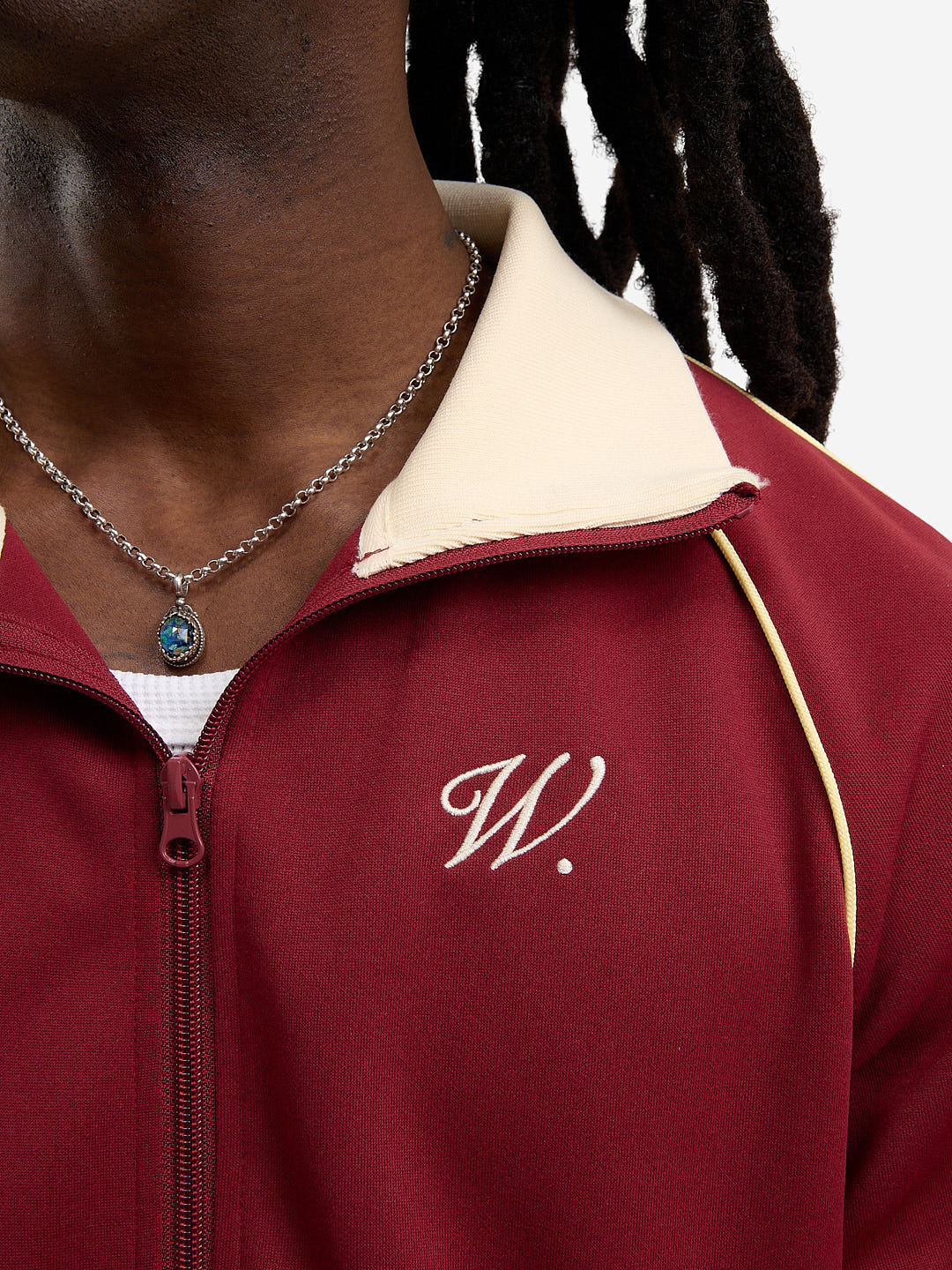 The Signature burgundy jogging jacket 8