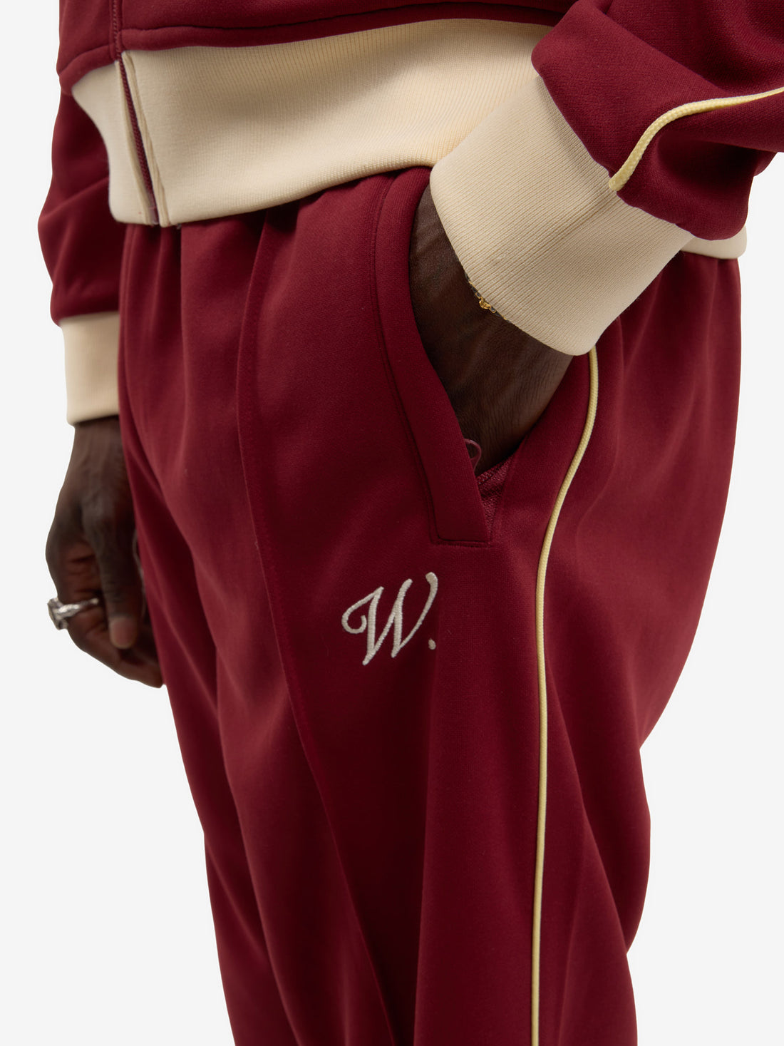 Le pantalon de jogging Signature bordeaux