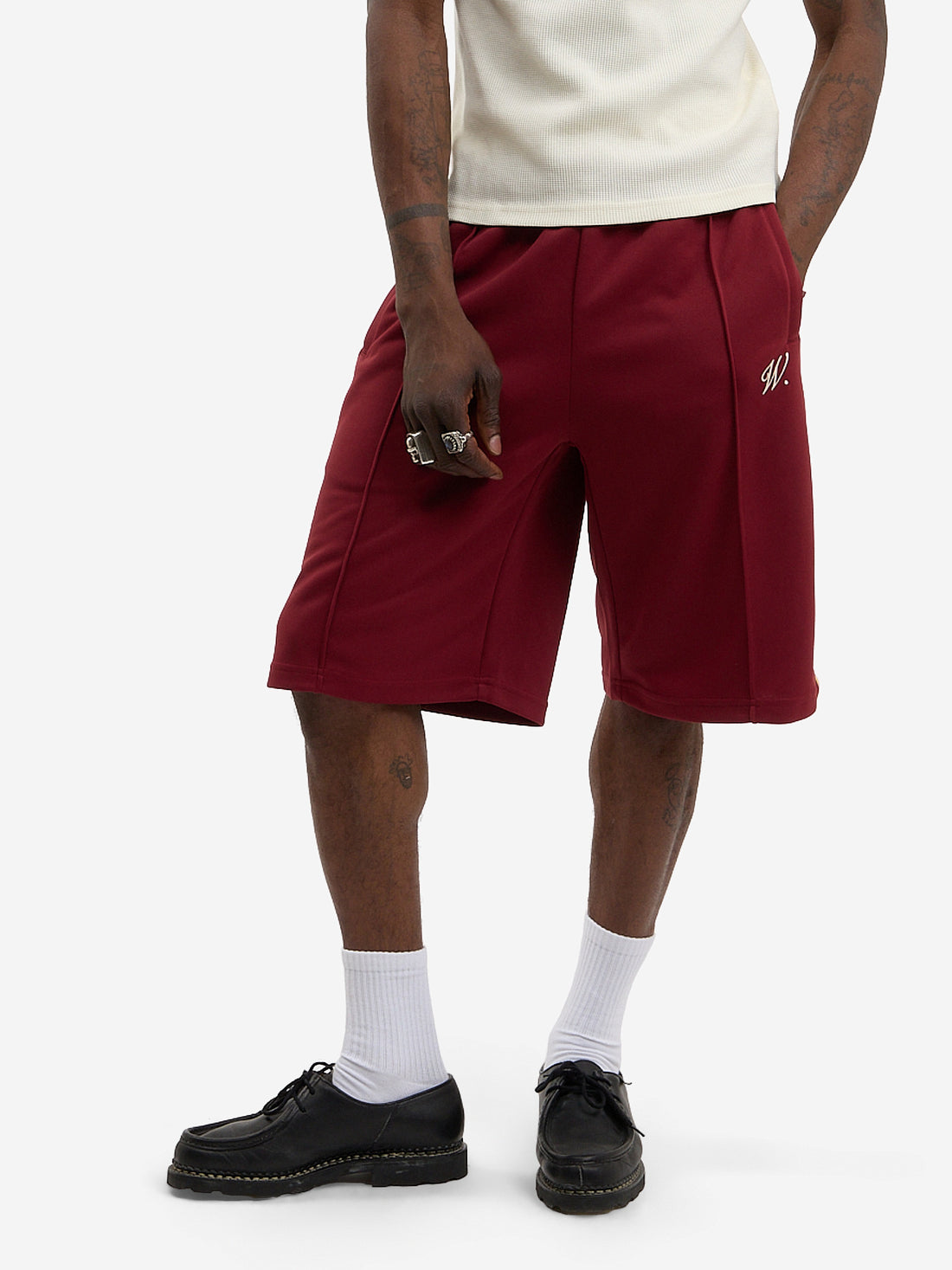 The Signature burgundy jogging shorts