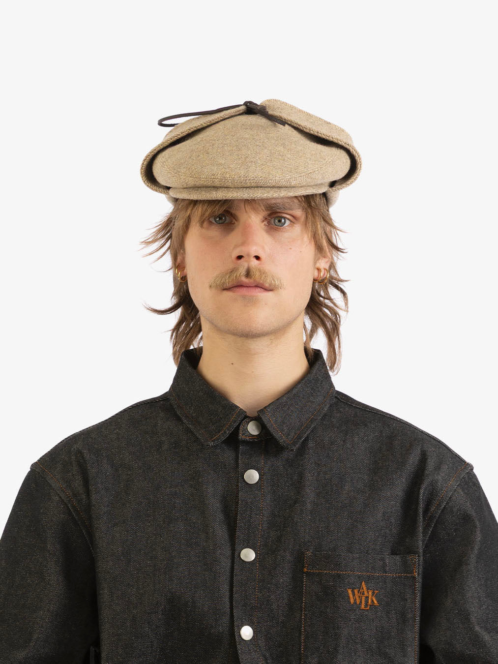 Beige wool Sherlock beret 4