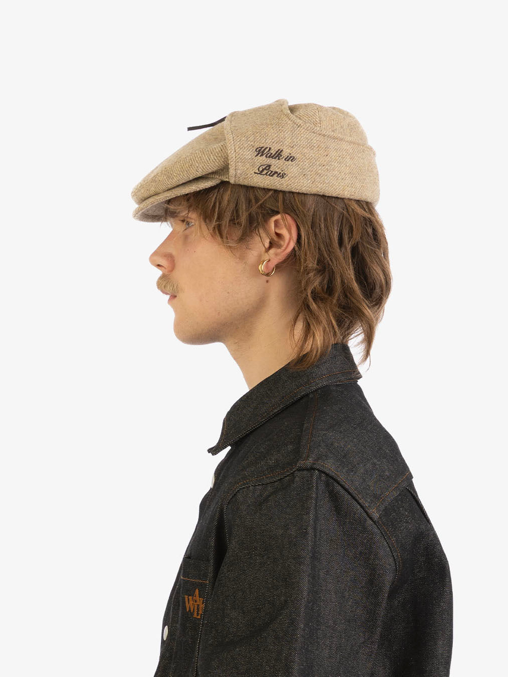 Beige wool Sherlock beret 5