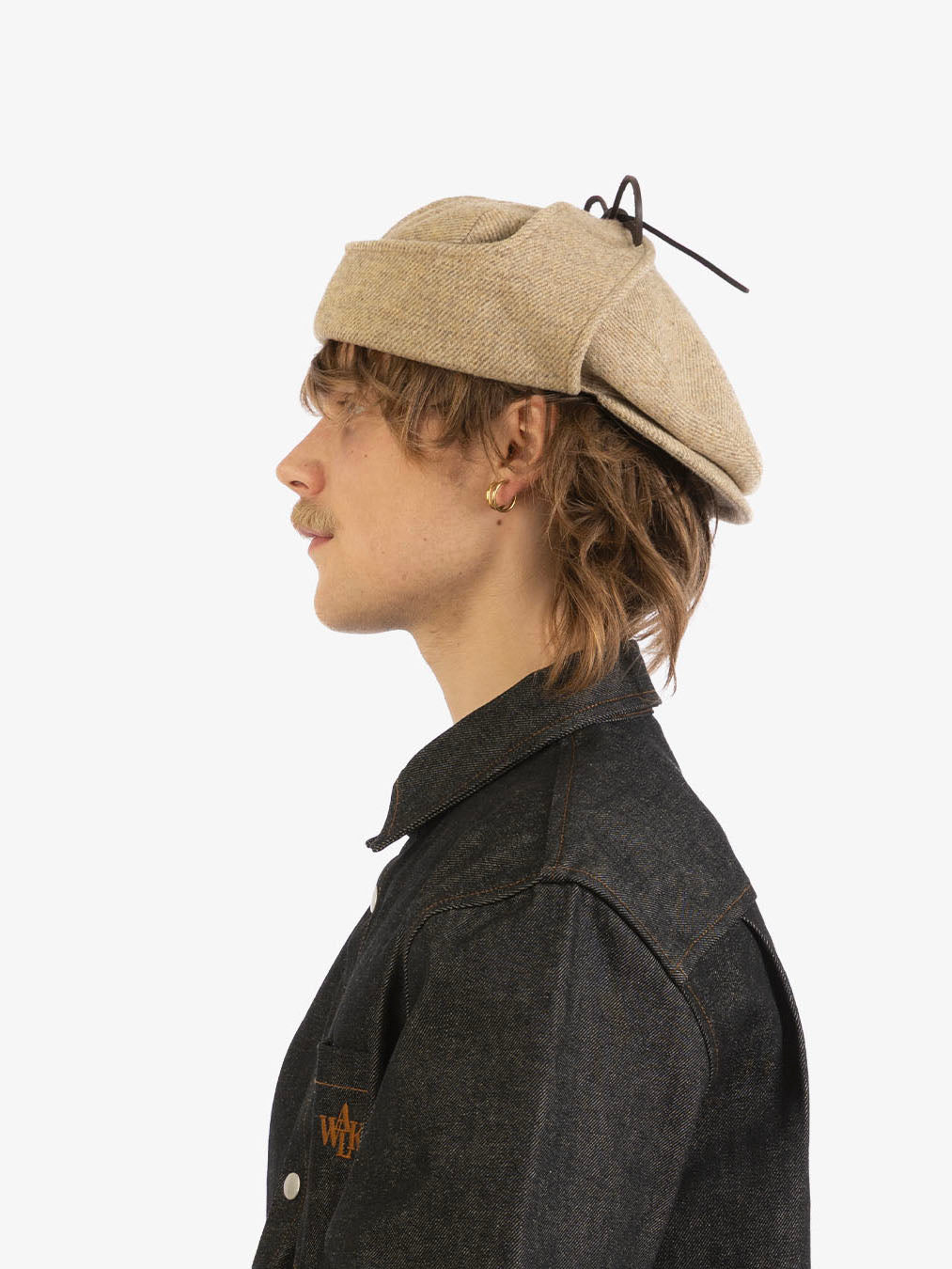 Beige wool Sherlock beret 7