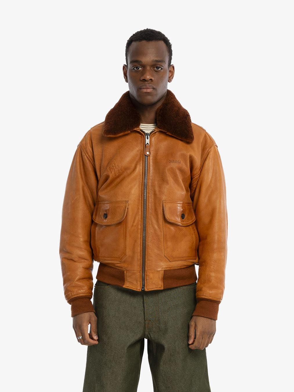 Walk in Paris X Schott NYC ® - Camel flight jacket 6