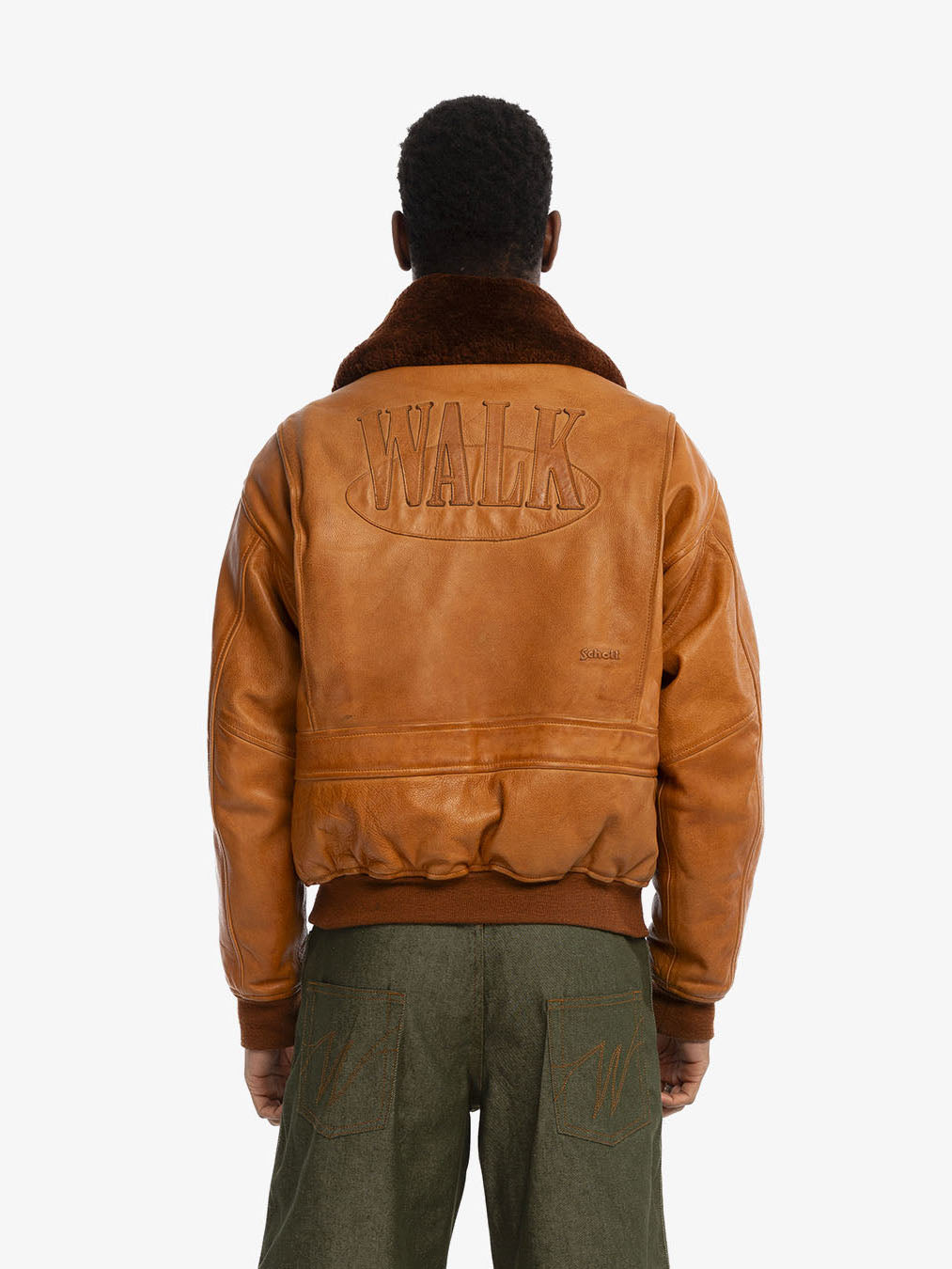 Walk in Paris X Schott NYC ® - Camel flight jacket 8