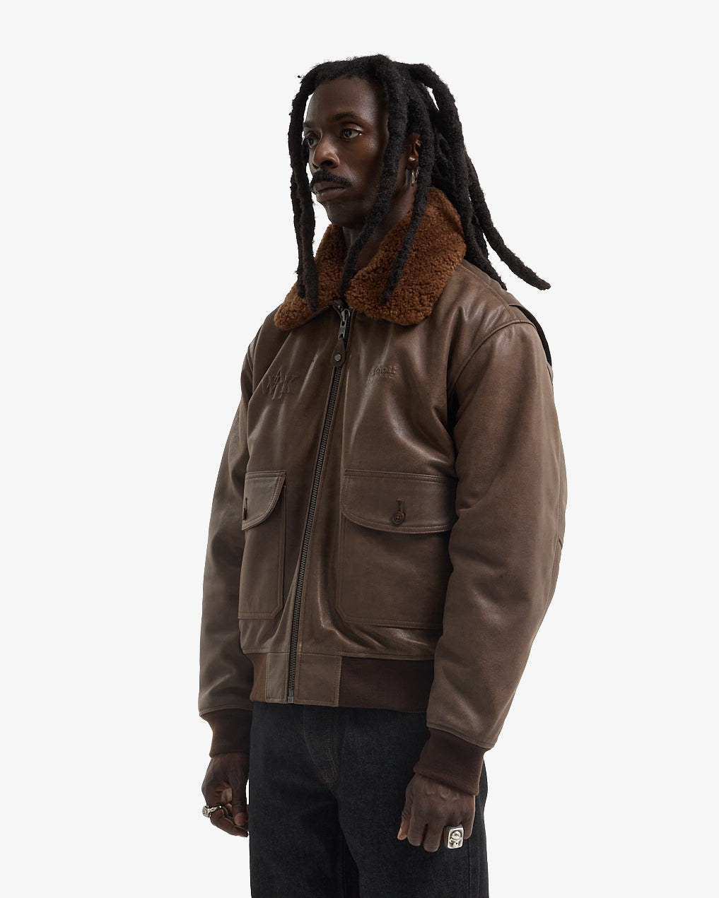 Walk in Paris x Schott NYC ® - La flight jacket ambre
