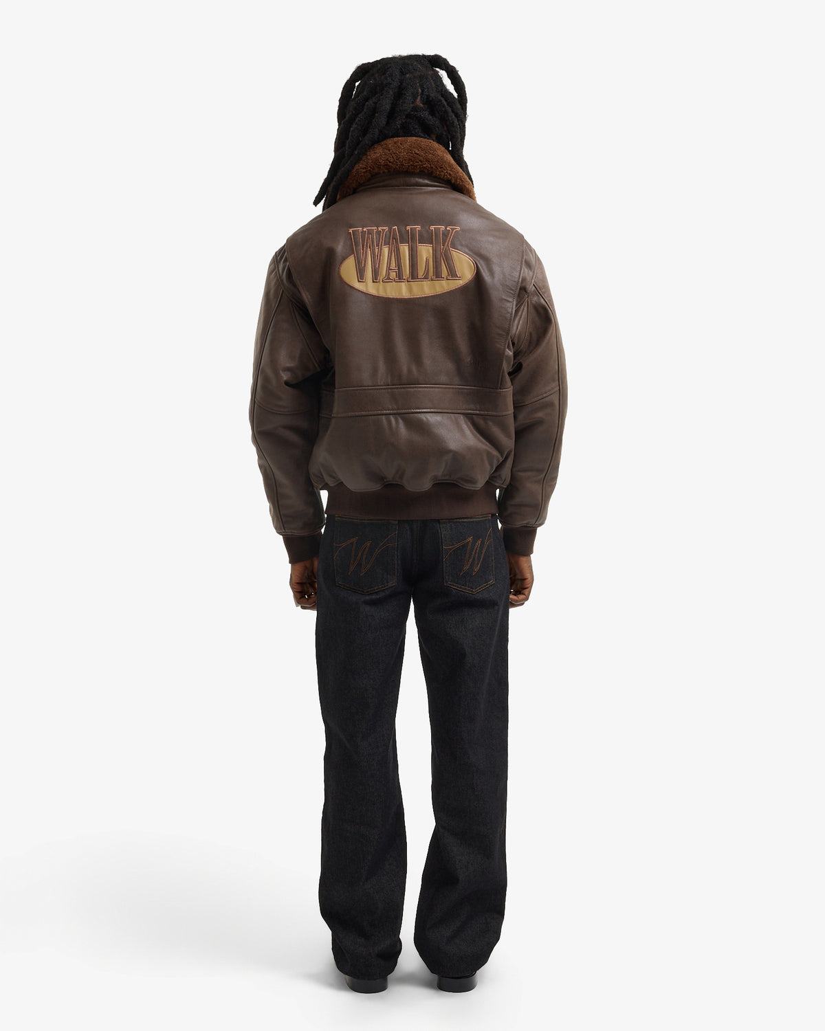 Walk in Paris x Schott NYC ® - La flight jacket ambre