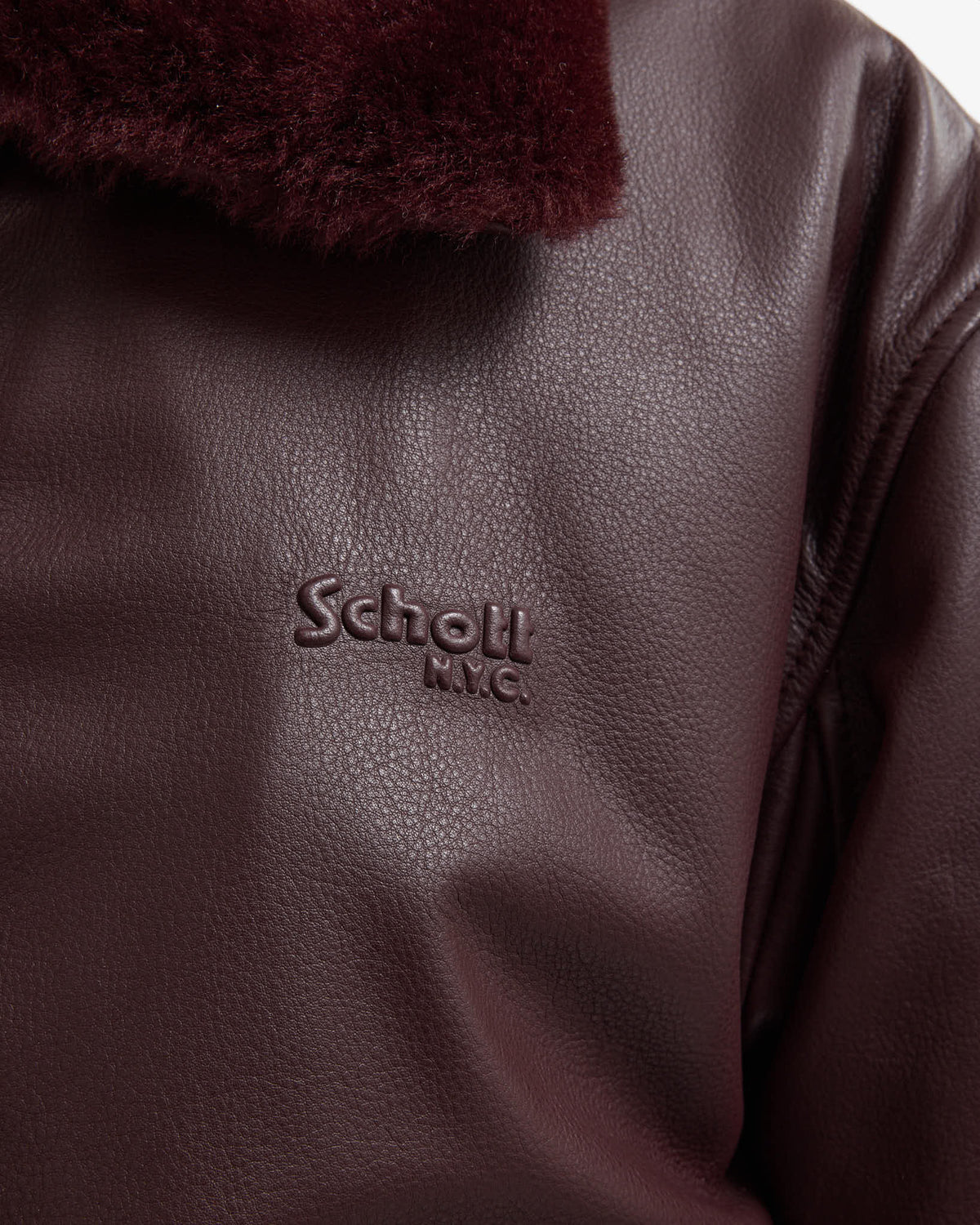Walk in Paris x Schott NYC ® - La flight jacket bordeaux