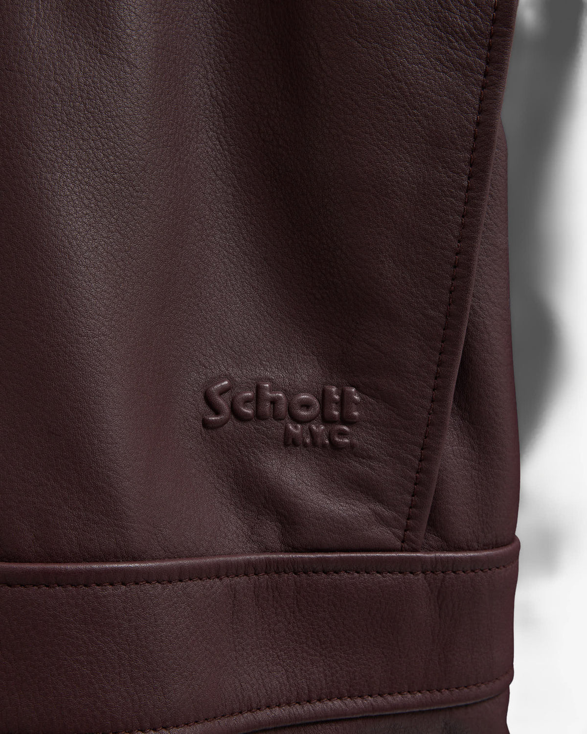 Walk in Paris x Schott NYC ® - La flight jacket bordeaux