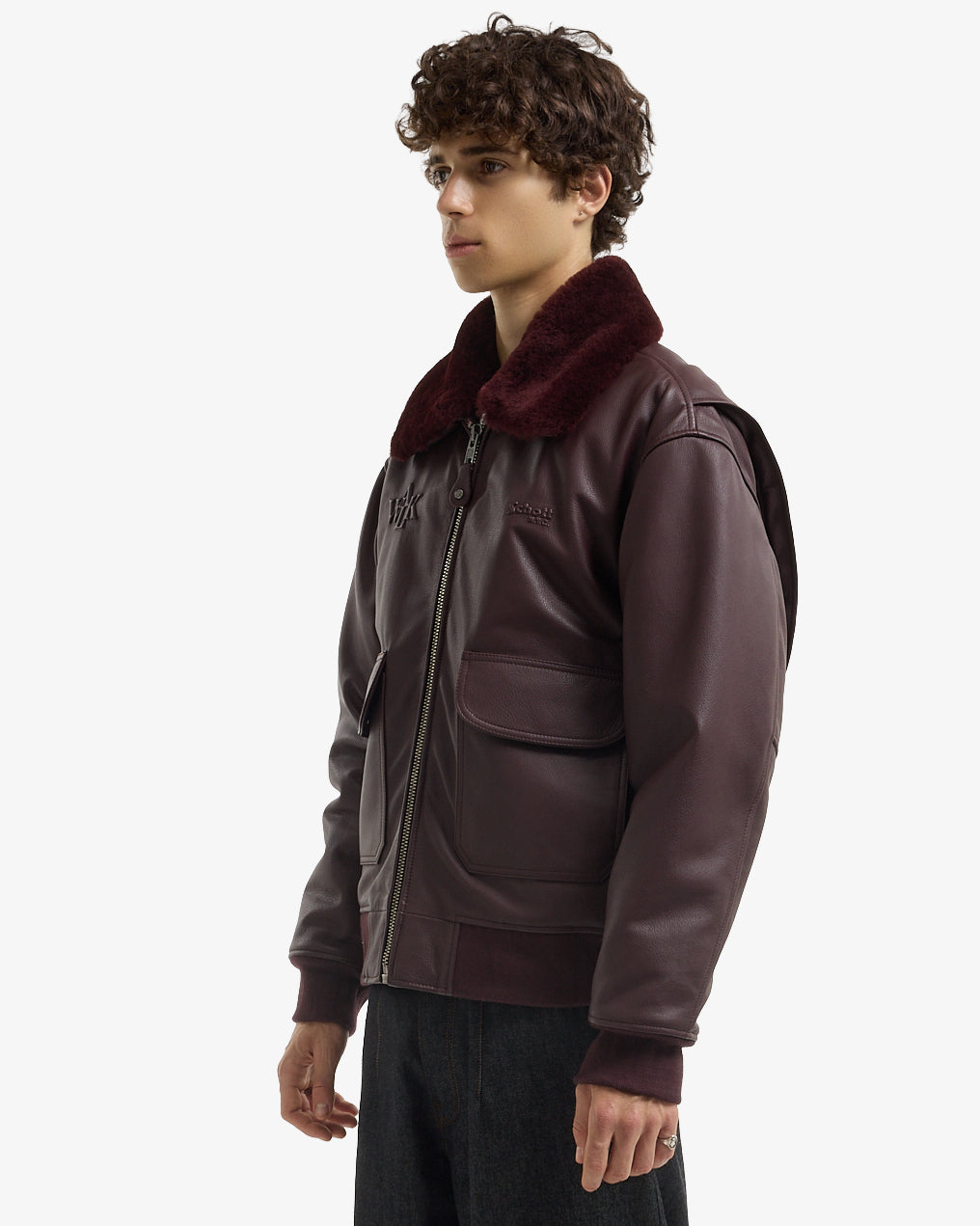 Walk in Paris x Schott NYC ® - La flight jacket bordeaux