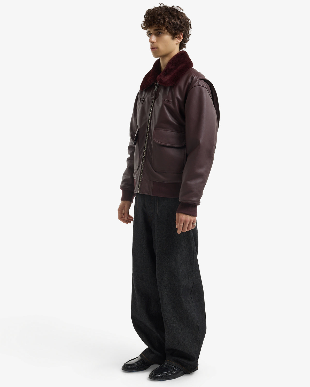 Walk in Paris x Schott NYC ® - La flight jacket bordeaux
