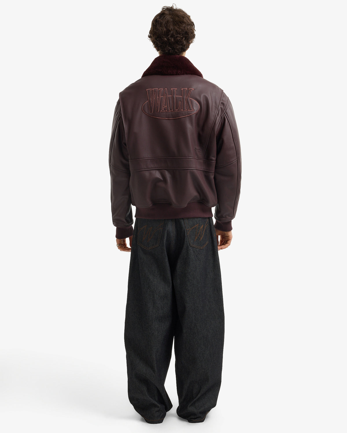 Walk in Paris x Schott NYC ® - La flight jacket bordeaux
