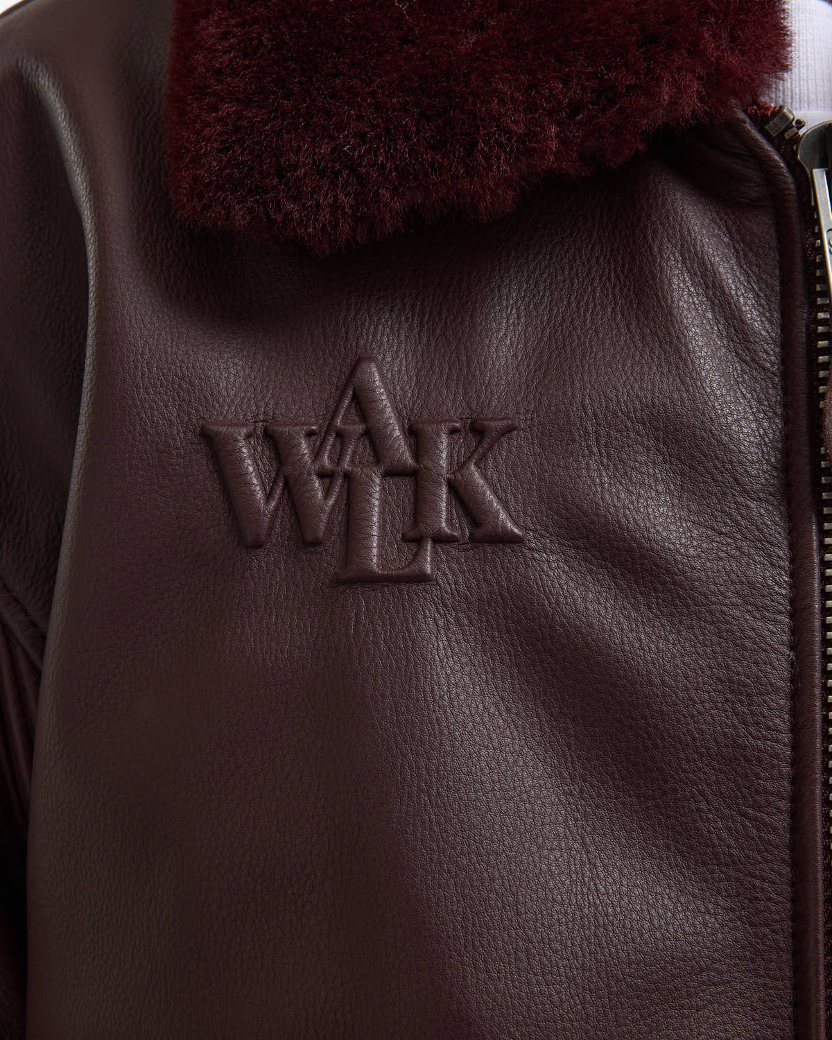 Walk in Paris x Schott NYC ® - La flight jacket bordeaux
