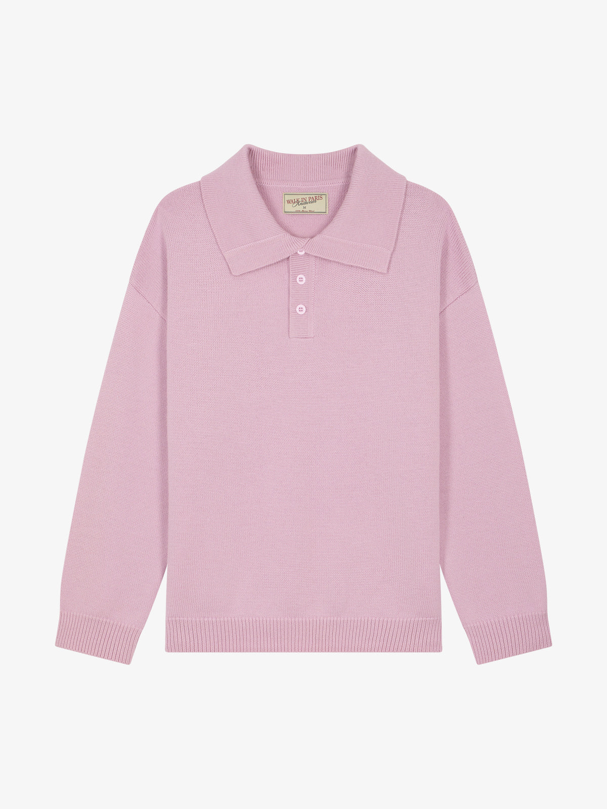 Le polo rose à col boutonné