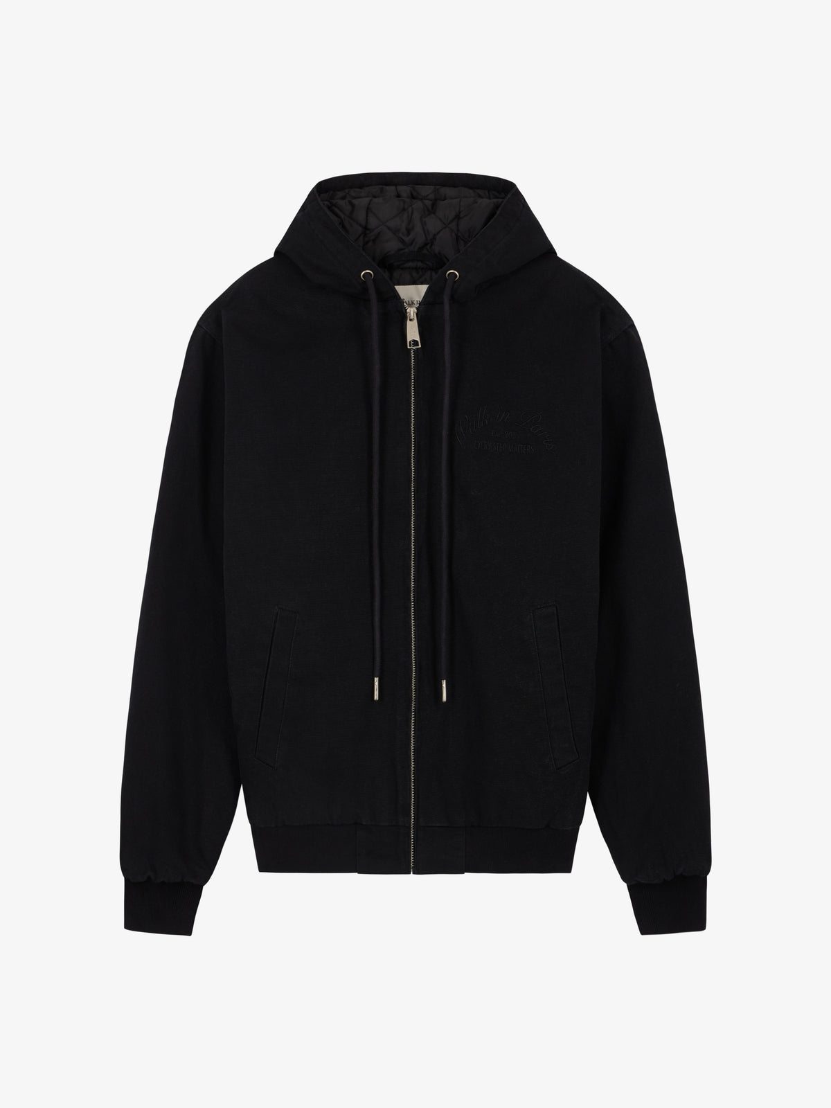 Le hoodie zippé en canvas noir