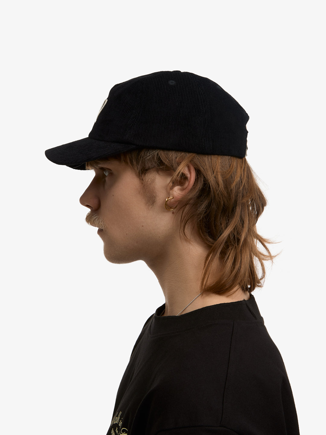 La casquette Baseball en velours côtelé noire