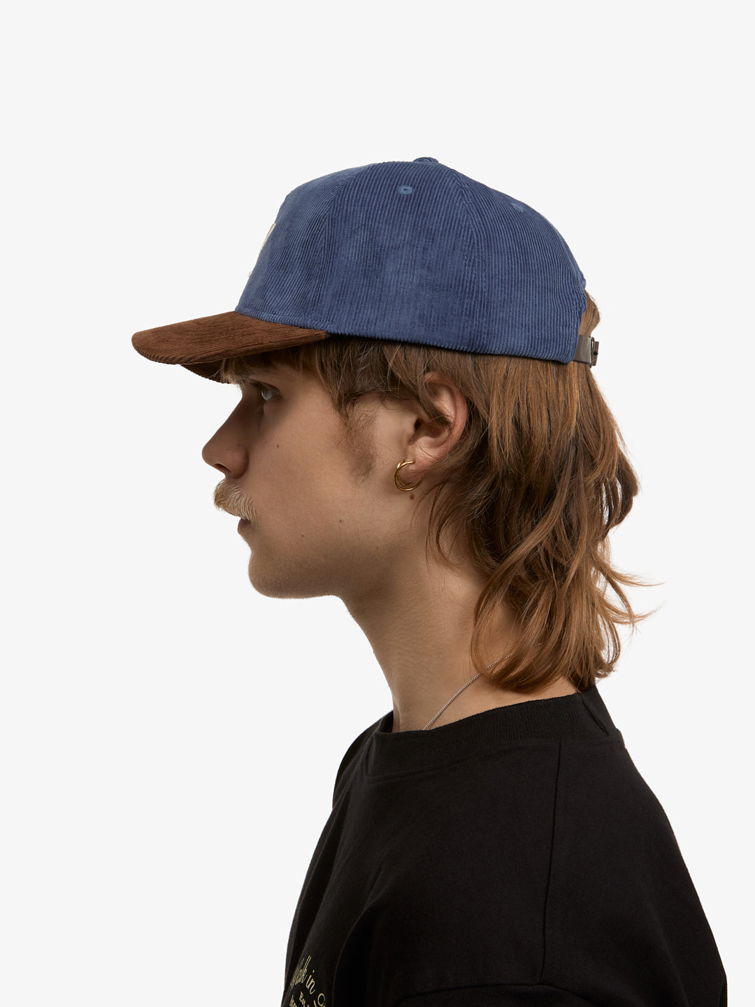 La casquette Baseball en velours côtelé bleue