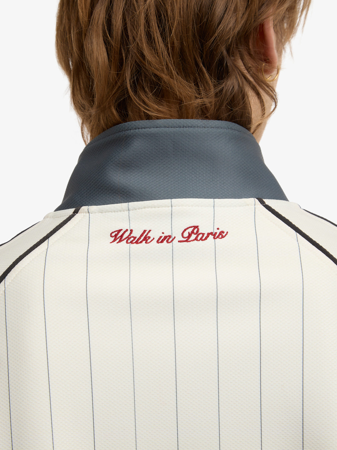 La veste à rayures Detroit beige