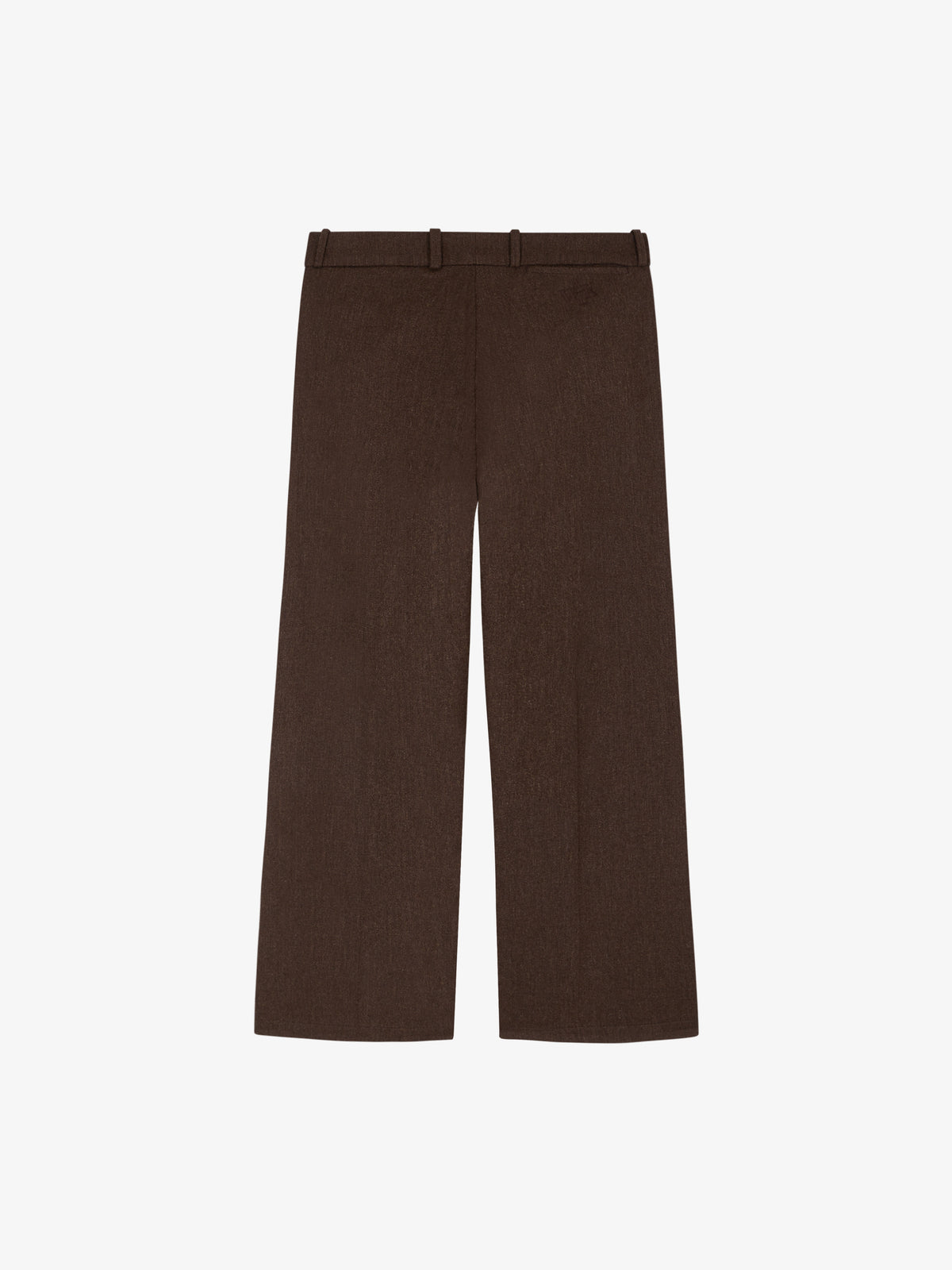 Le pantalon flare en laine marron