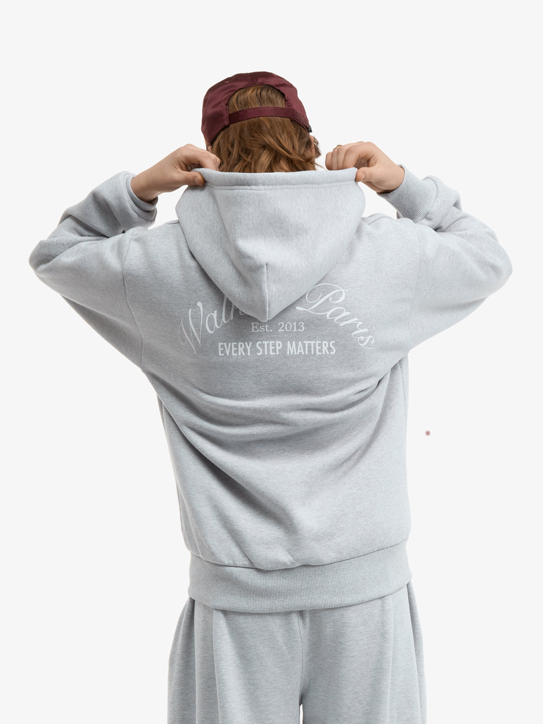 Le hoodie zippé Signature gris