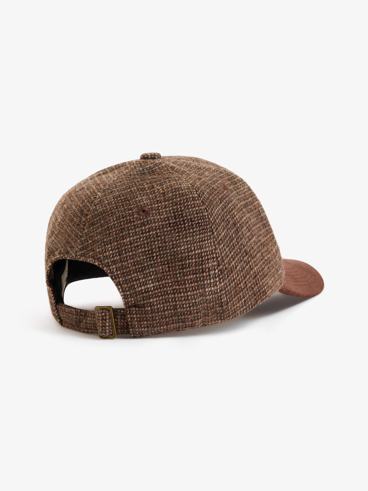 La casquette Baseball pied-de-poule marron