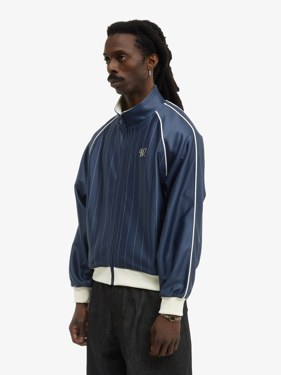 La veste à rayures Detroit bleue