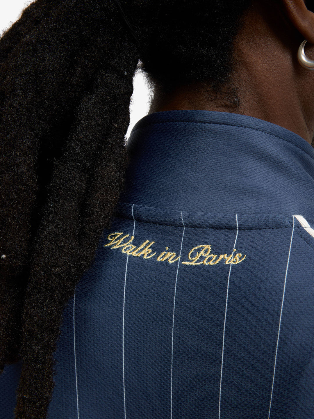 La veste à rayures Detroit bleue