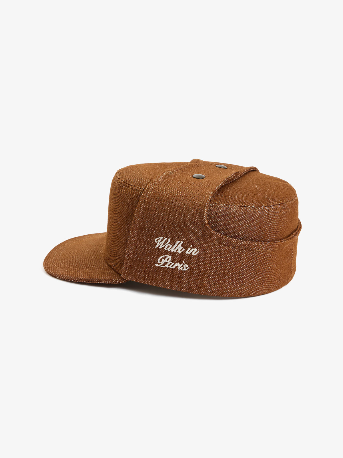 La casquette du postier en denim brut marron