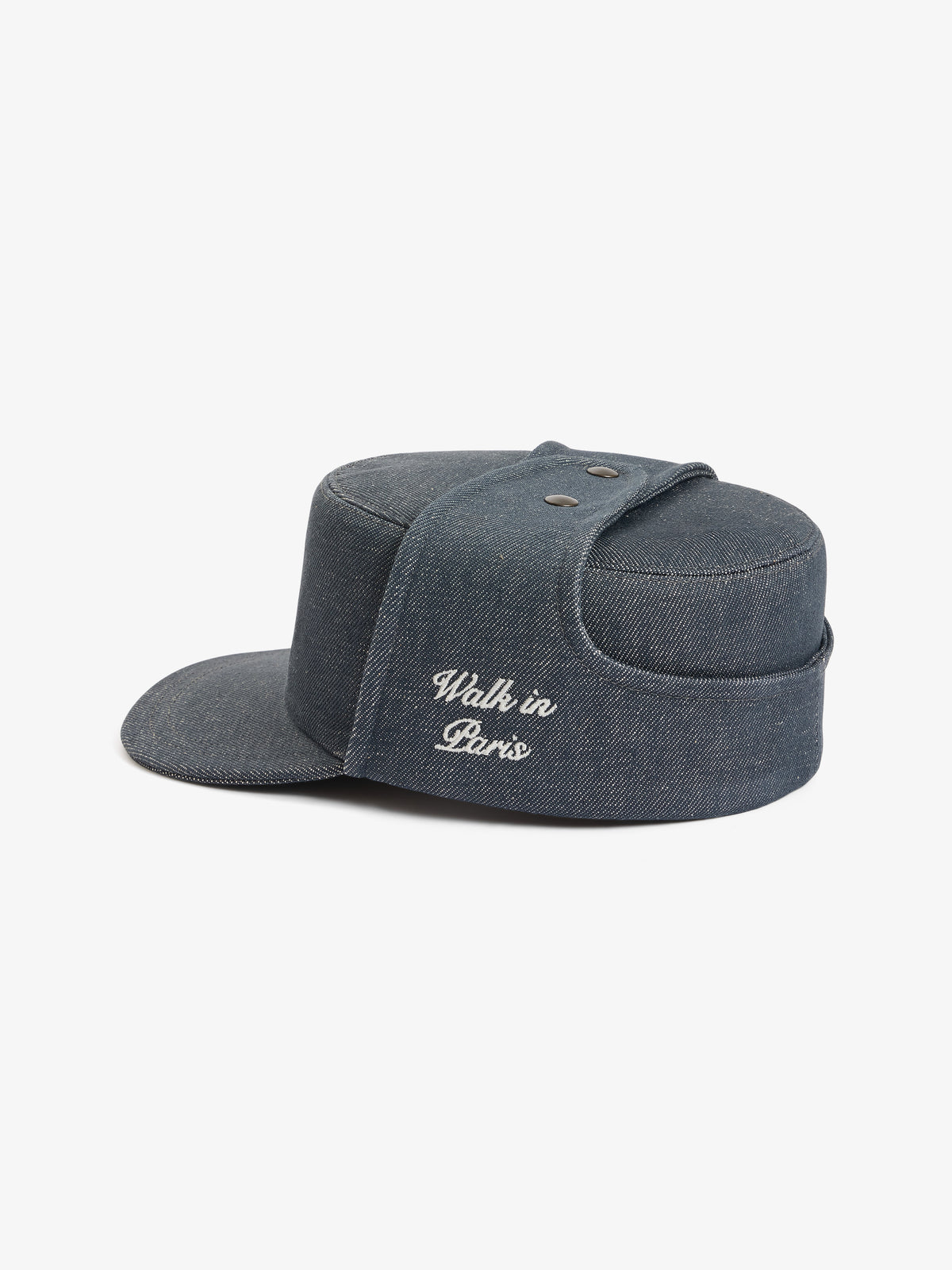 La casquette du postier en denim brut gris