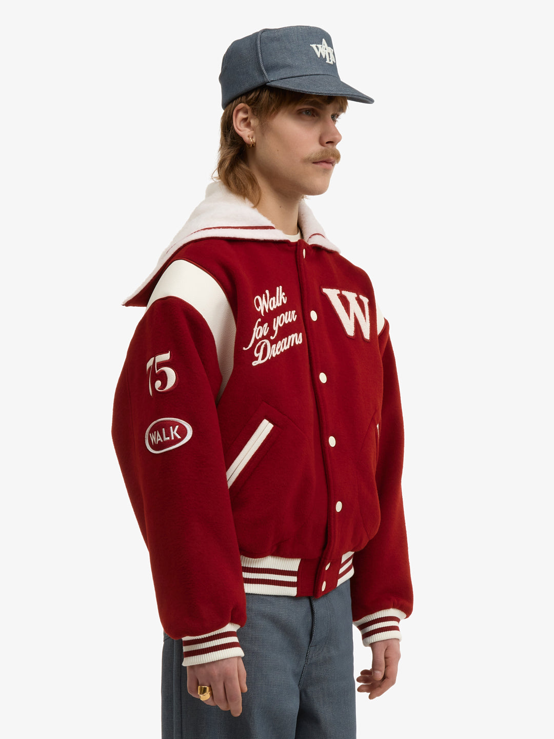 The Postman's Red Wool Varsity Jacket