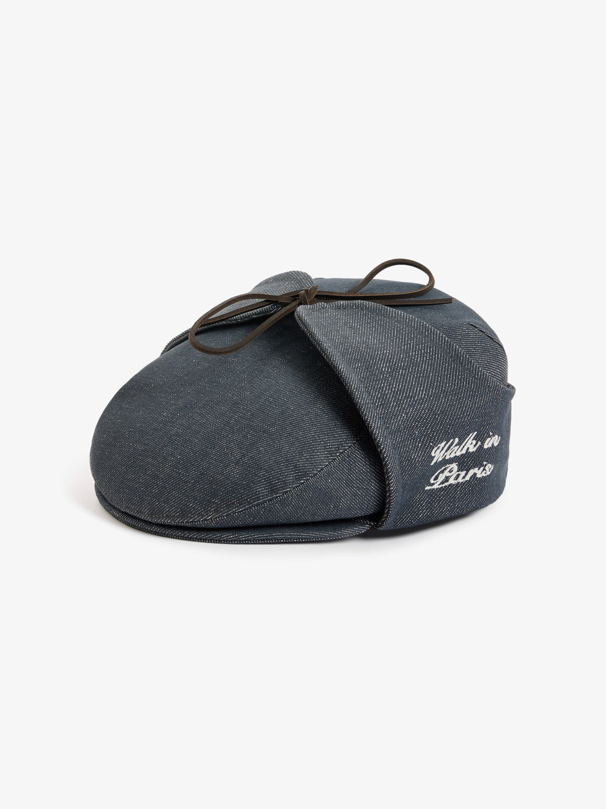 Le béret Sherlock en denim gris