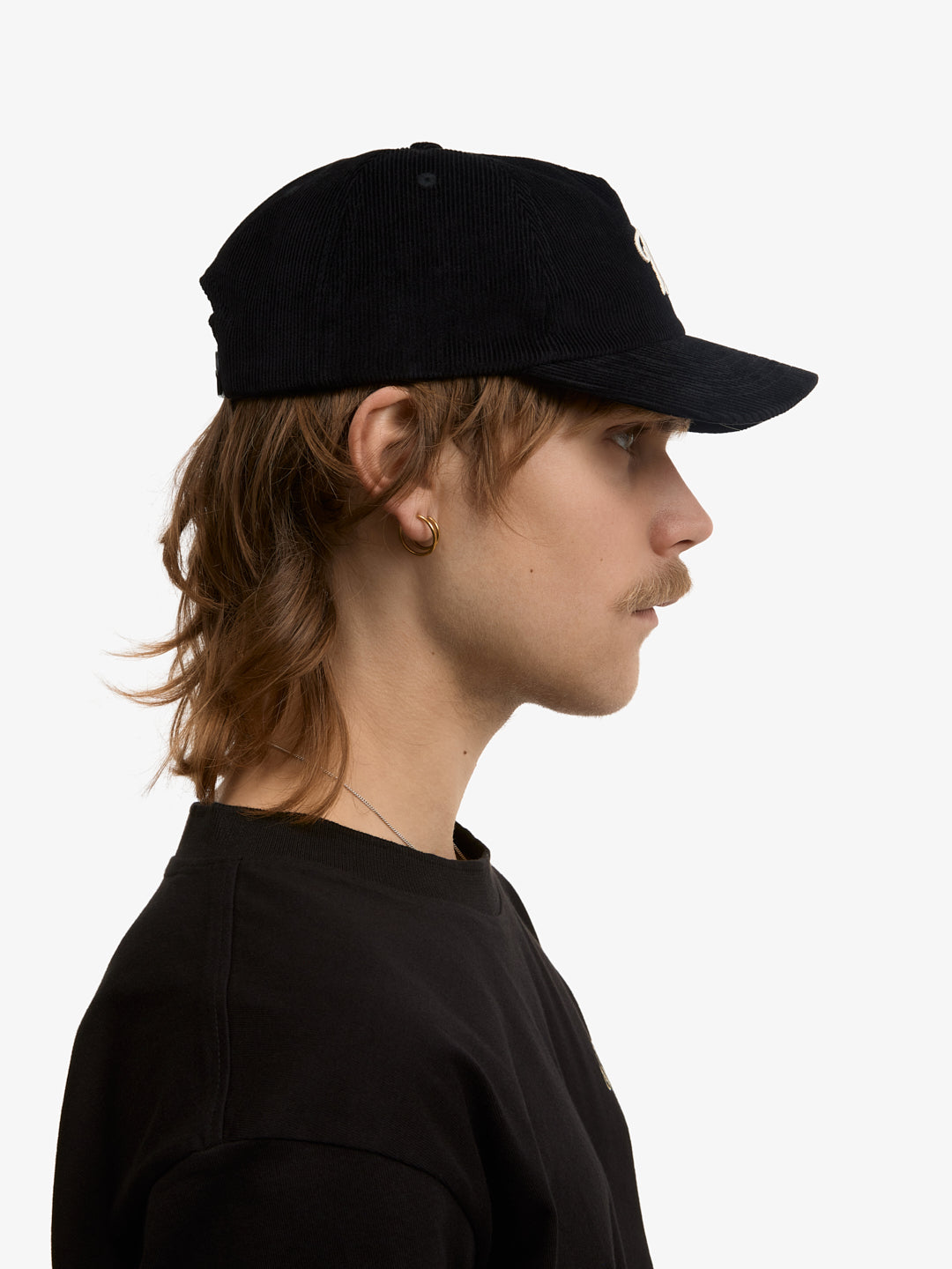 La casquette Baseball en velours côtelé noire