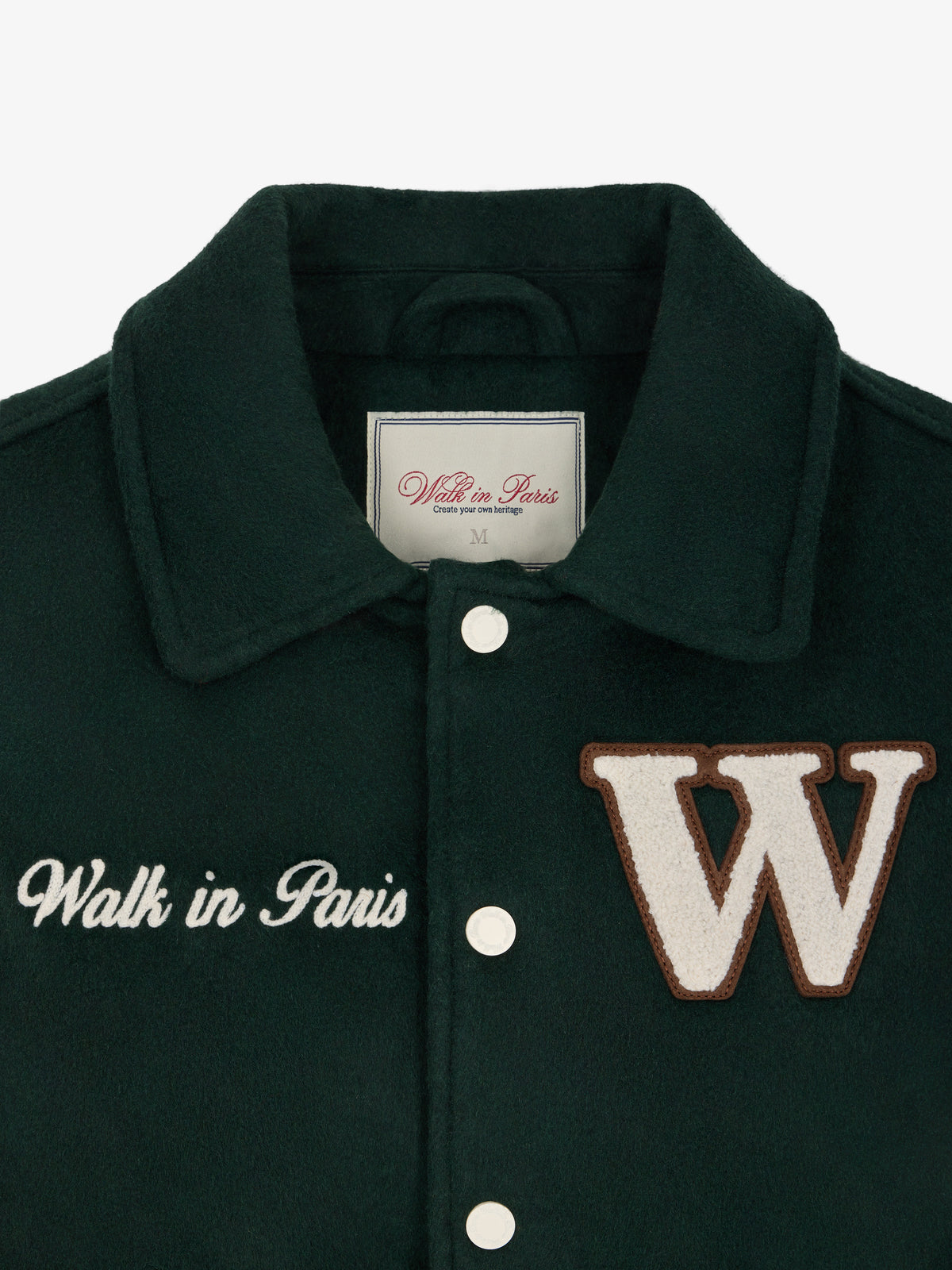 La Varsity Jacket en laine verte