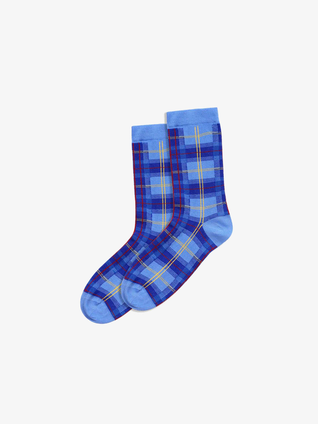 Les chaussettes bleu roi tartan