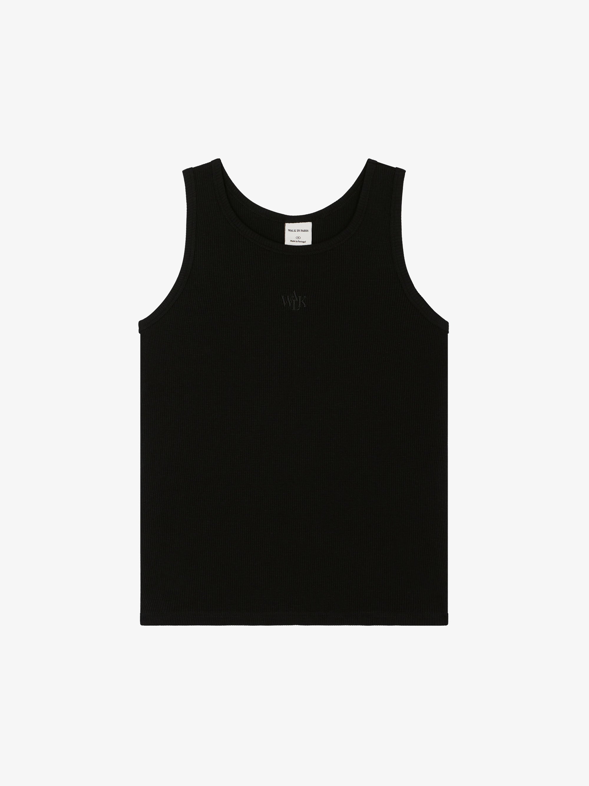 Le débardeur gaufré noir 1