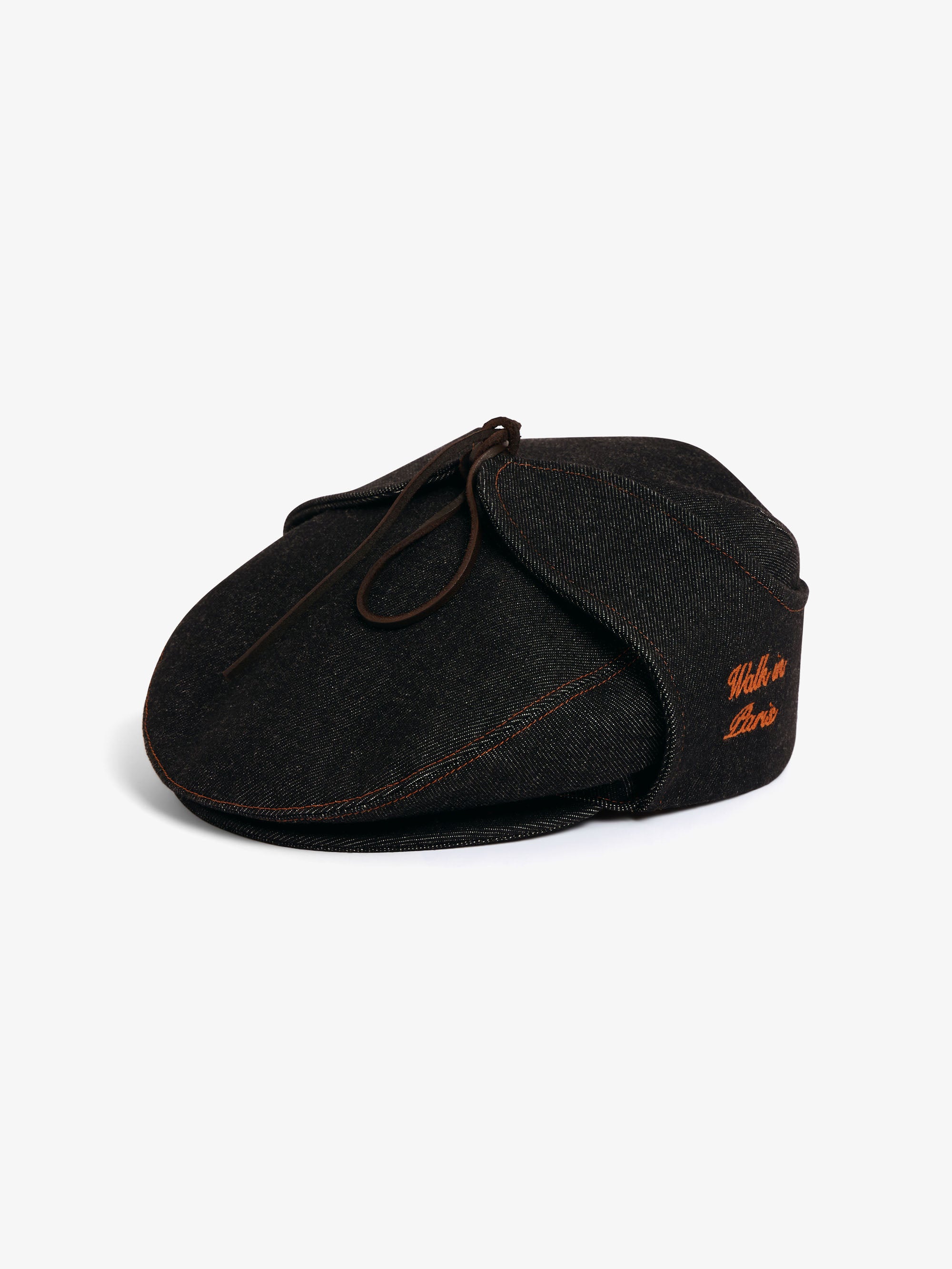 Raw denim Sherlock beret 1