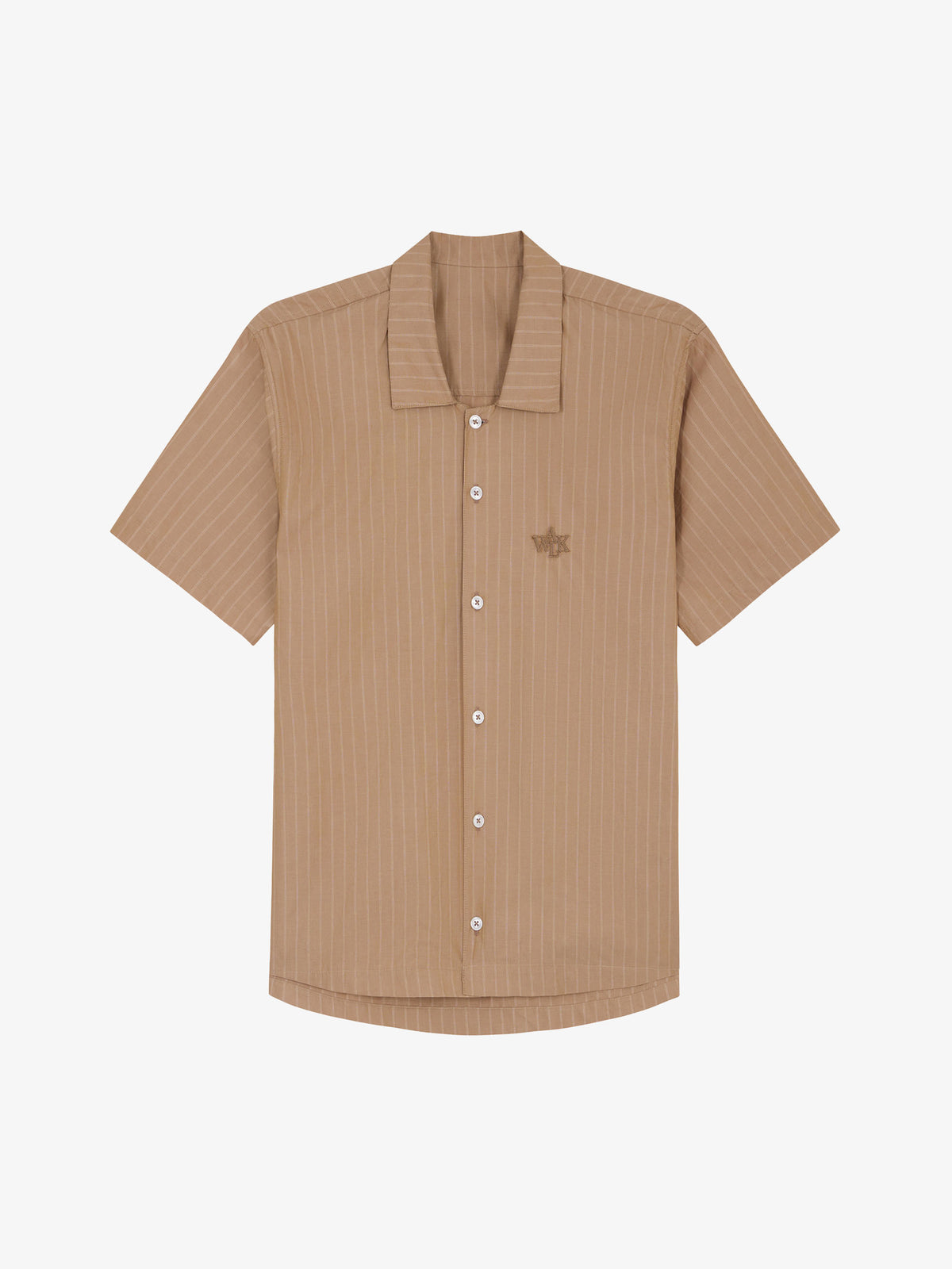 La chemise manches courtes marron