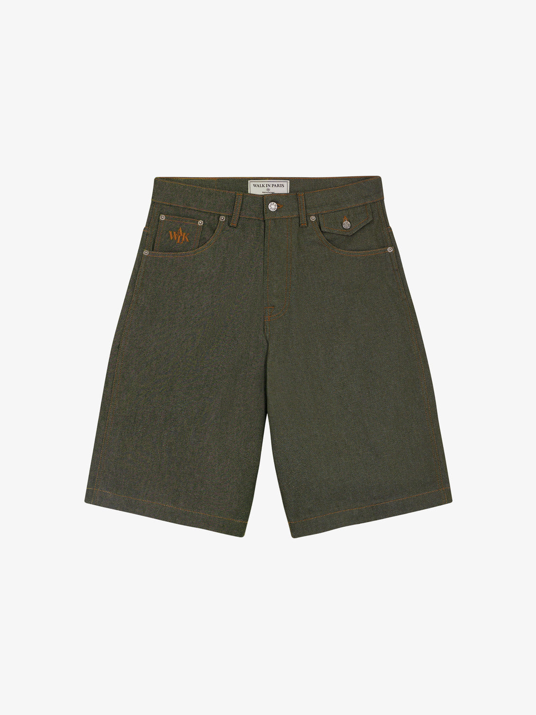 Le short baggy en denim brut vert