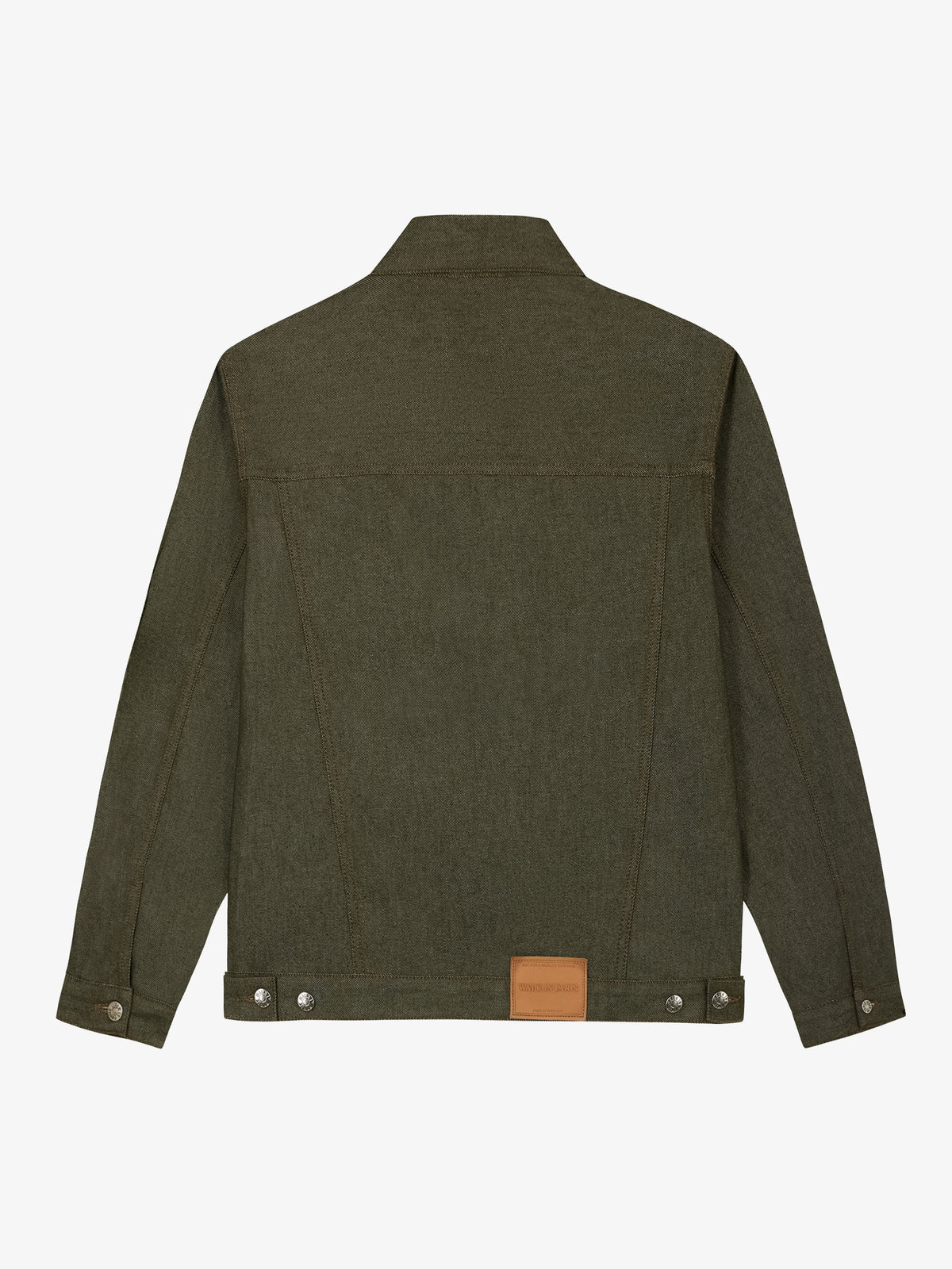 La veste en denim brut vert